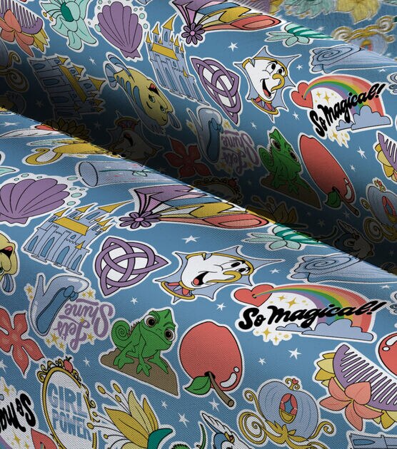 Disney Princess Sticker Pack Cotton Fabric, , hi-res, image 3