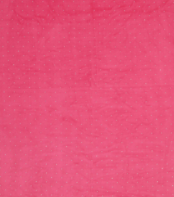 SALE Metallic Star Stretch Velour Fabric Pink 5860, by the yard