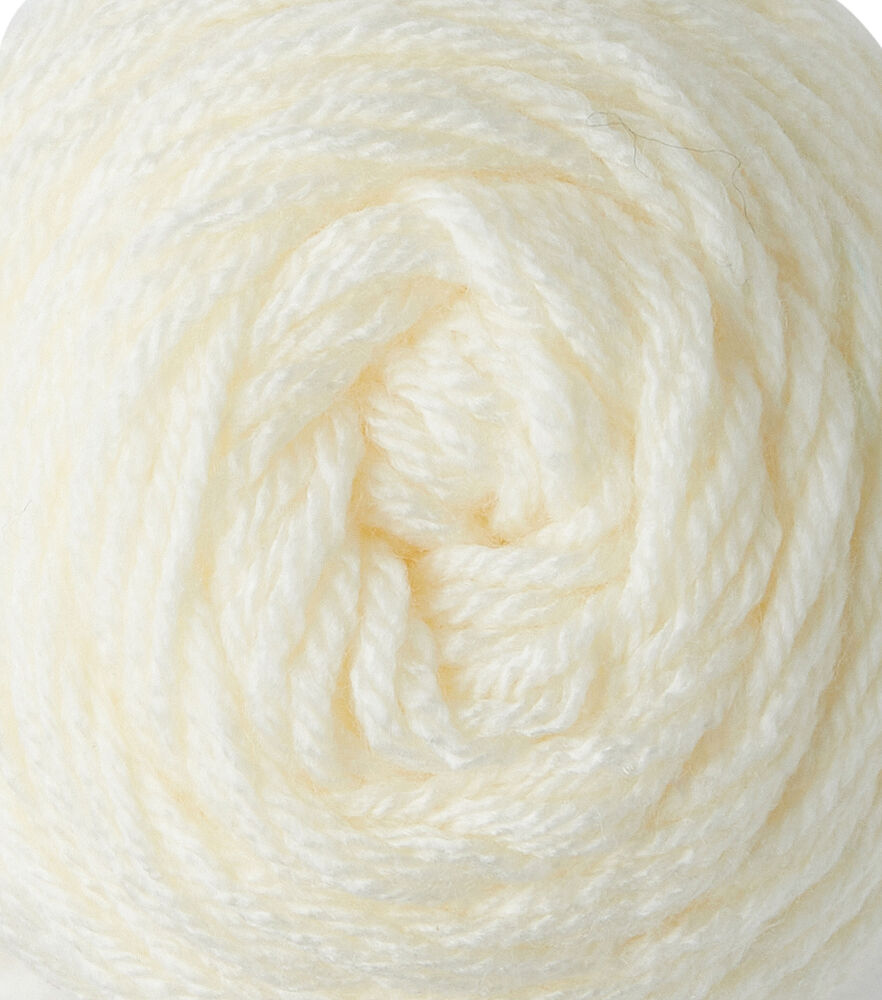 Value 380yd Worsted Acrylic Yarn by Big Twist, Ivory, swatch, image 2