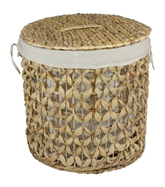 Northlight 16 Natural Woven Laundry Hamper Basket With Cotton Liner