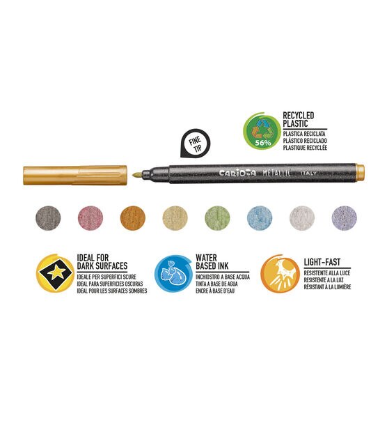 Glitter Markers - 6 Pcs Products CARIOCA