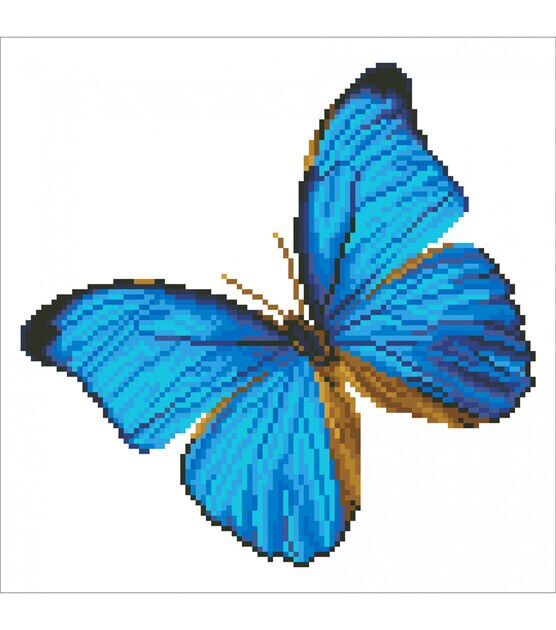 Diamond Embroidery Facet Art Kit 15"X15" Flutter By Blue, , hi-res, image 3