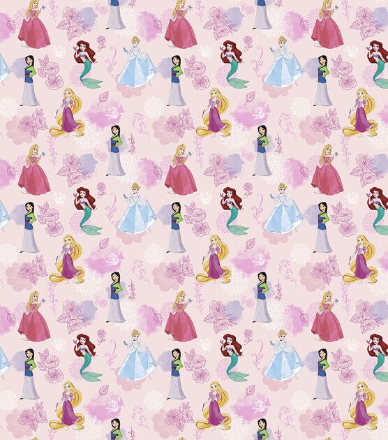 Disney Cotton Fabric Princess Toss, , hi-res, image 2