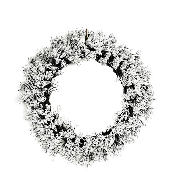 22" White Berry Wreath by Bloom Room