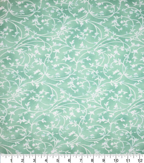 Green Vines Quilt Cotton Fabric by Keepsake Calico by Joann