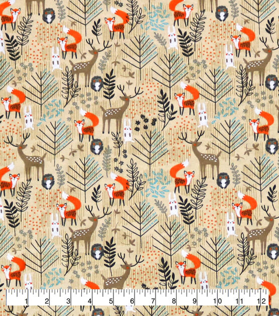 Sleeping Forest Animals Super Snuggle Flannel Fabric | JOANN