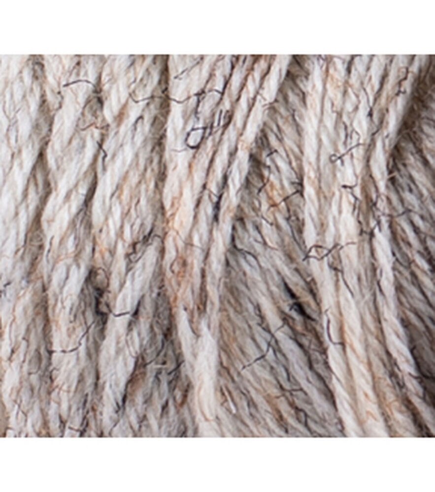 Lion Brand Fishermen's 348yds Worsted Wool Yarn 3 Bundle, Birch Tweed, swatch, image 1