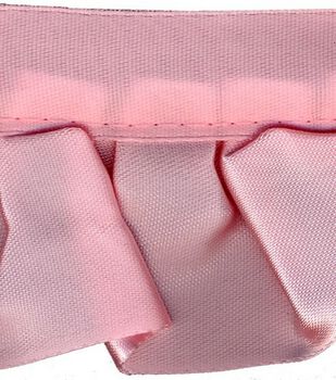 1 7/8 Pink Ruffled Satin Blanket Binding Trim by the Yard