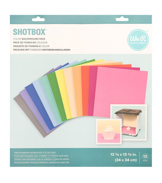 We R Memory Keepers 13" Shotbox Color Backgrounds 12ct