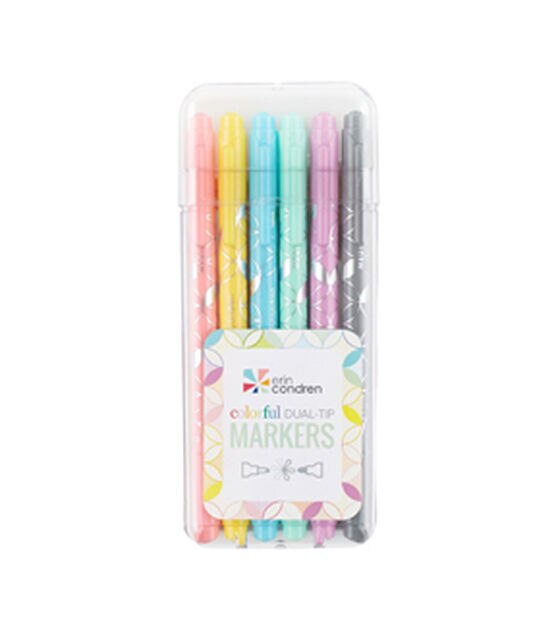 Inspired by Erin Condren 6ct Pastel Dual Tip Marker Set