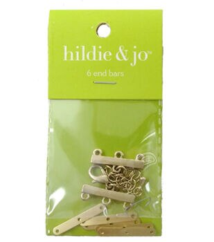 16ct Oxidized Brass Metal 3 & 5 Loop End Bars by hildie & jo