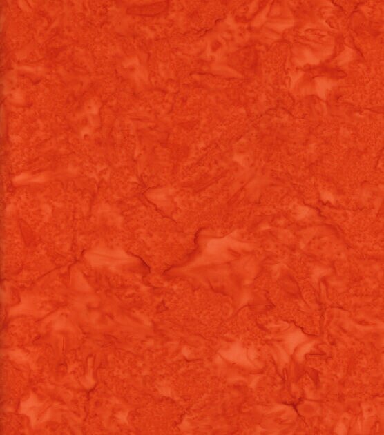 Indonesian Batik Cotton Fabric Orange Dark Tonal