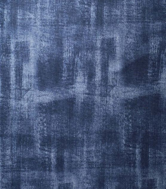 Blue Brush Strokes 108" Wide Cotton Fabric