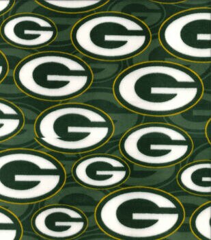 NFL Green Bay Fleece Packers Fabric, per Yard