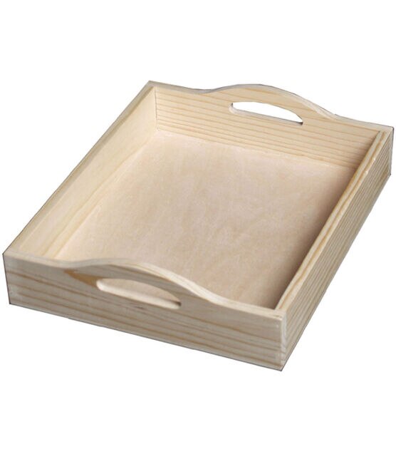 Walnut Hollow Pine & Baltic Birch Rectangle Serving Tray with