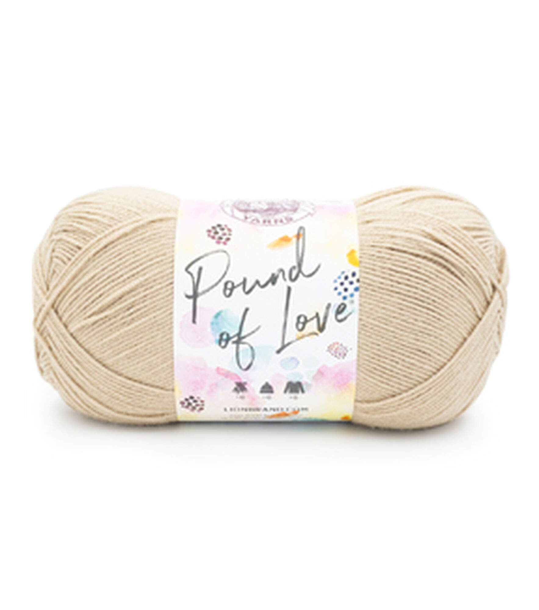 Lion Brand Pound Of Love 1020yds Worsted Acrylic Yarn, Sugar Cookie, hi-res