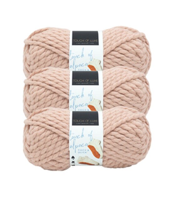 Lion Brand Touch of Alpaca Thick & Quick Yarn 3 Bundle