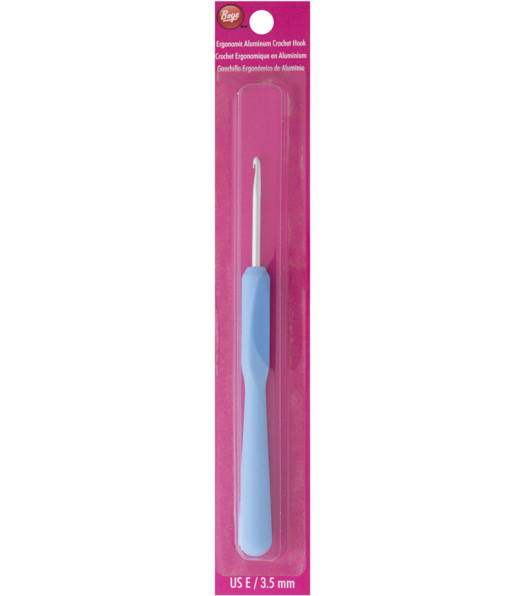 Boye Ergonomic Aluminum Crochet Hook, E/3.5mm, hi-res