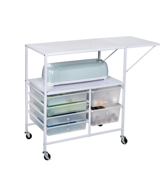 31" Rolling Storage Cart With 6 Drawers & Extended Table by Top Notch, , hi-res, image 15