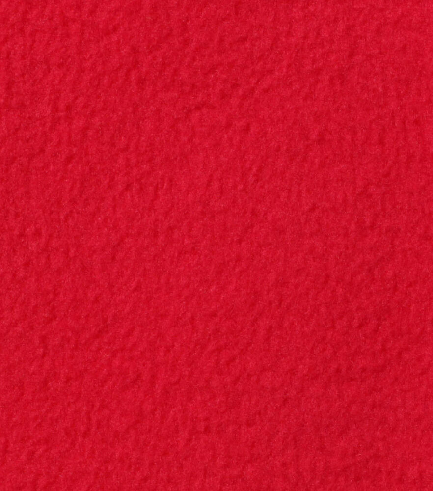 Anti Pill Plush Fleece Fabric Solids, Dm Red, swatch