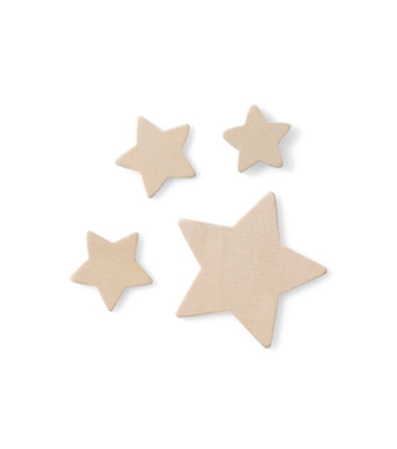 21ct Assorted Wood Stars by Park Lane, , hi-res, image 2