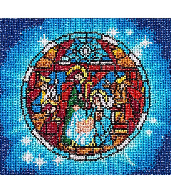 Diamond Art 12" x 12" Full Drill Holiday Nativity Painting Kit