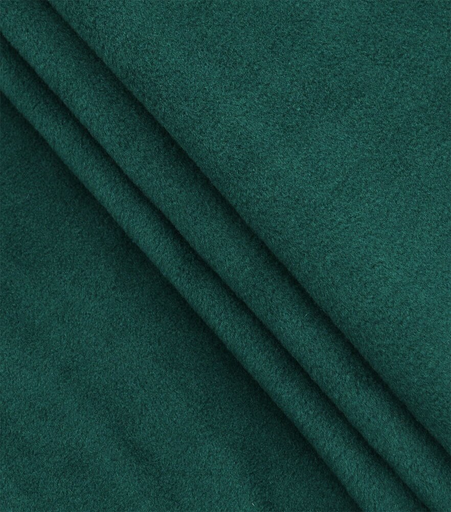 Luxe Fleece Fabric Solids, Emerald, swatch, image 10