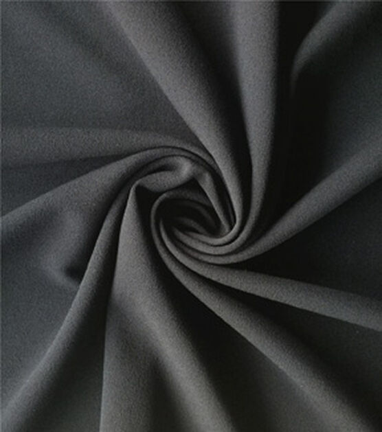 Cali Fabrics Black Stretch Crepe Knit #27346 Fabric by the Yard