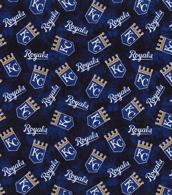 Fabric Traditions Kansas City Royals MLB Tie Dye Flannel Fabric