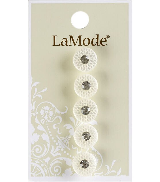 Luxe, Decorative Shank Buttons With Rhinestones (pack of 10pcs)