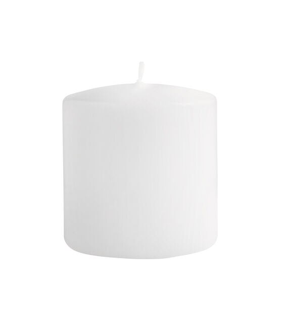 3" x 3" White Pillar Candles 3pk by Hudson 43, , hi-res, image 5