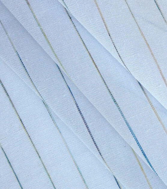 Multicolor Thin Stripe Linen Fabric