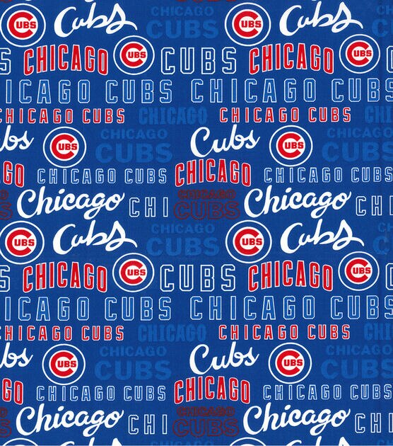 MLB New CHICAGO CUBS Flag Print 100% cotton fabric material licensed  Crafts, Quilts, Home Decor