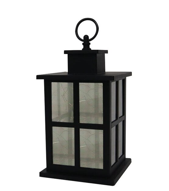 10" Black LED Rustic Lantern by Place & Time, , hi-res, image 5