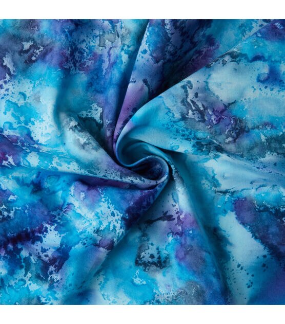 Oil Spill Blue Blender Batik Cotton Fabric, , hi-res, image 4