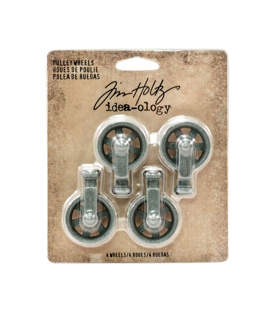 Tim Holtz Idea ology 2" Mini Pulley Wheels pk