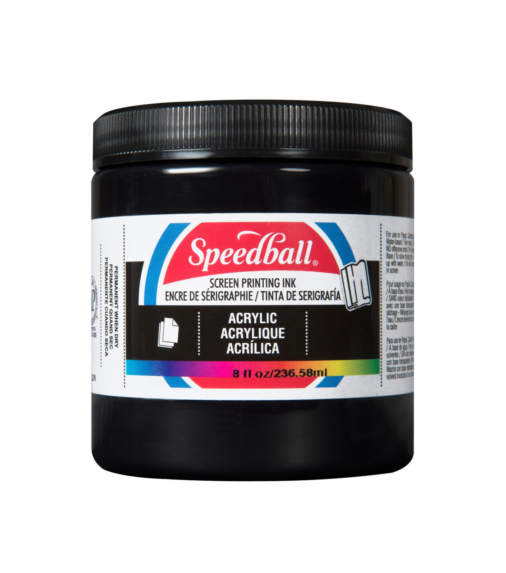 Speedball 8 oz. Fabric Screen Printing Ink White 