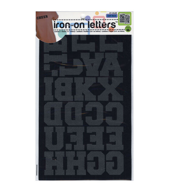 SEI 1.5 White Cool Iron On Art Flocked Transfer Letters 126ct