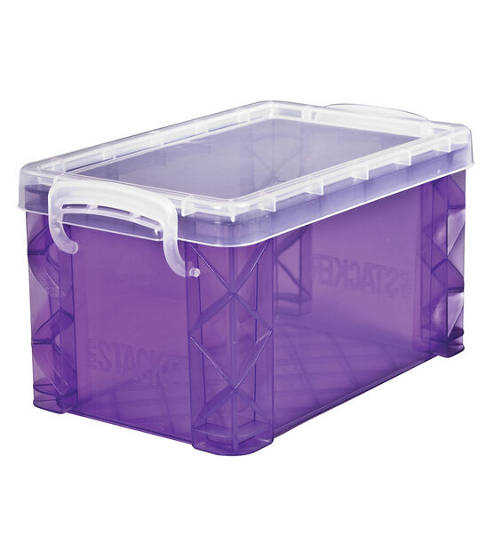 Storex 12x12 Stack & Store Box, Assorted Colors, Case of 5 - STX63202U05C 