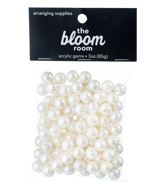 3oz Acrylic White Pearls by Bloom Room