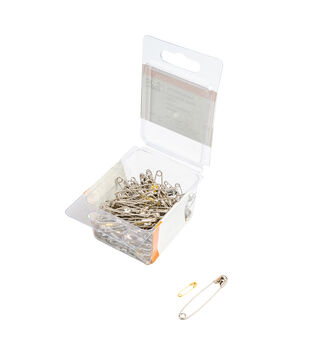 Dritz Safety Pins, Assorted Sizes, Gilt, 50 pc