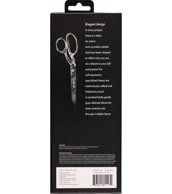 Gingher Serrated Knife Edge Dressmaker's Shears 8", , hi-res, image 2