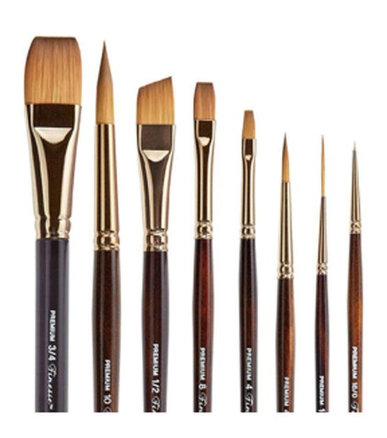 KINGART Finesse Kolinsky Sable Synthetic Blend Brushes Set of 8, , hi-res, image 2