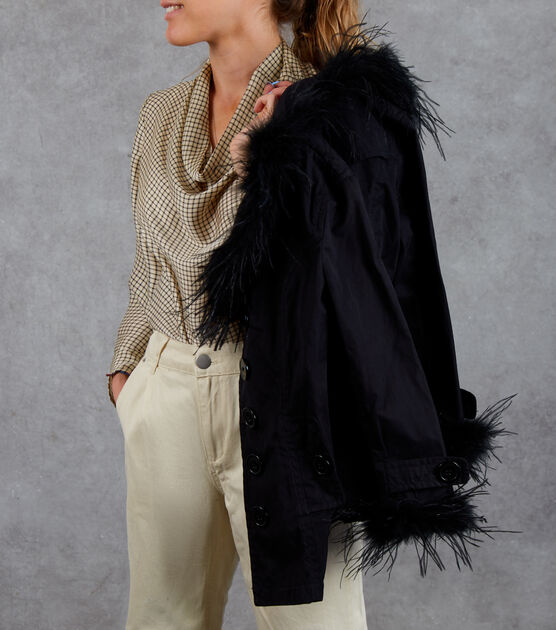 Simplicity 6'' Ostrich Feather Boa Black, , hi-res, image 2