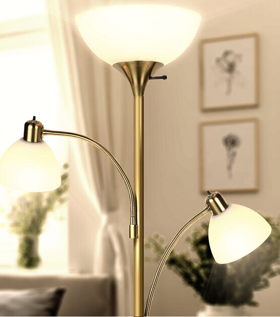 Brightech Sky Dome Double LED Floor Lamp - Brass, , hi-res, image 5