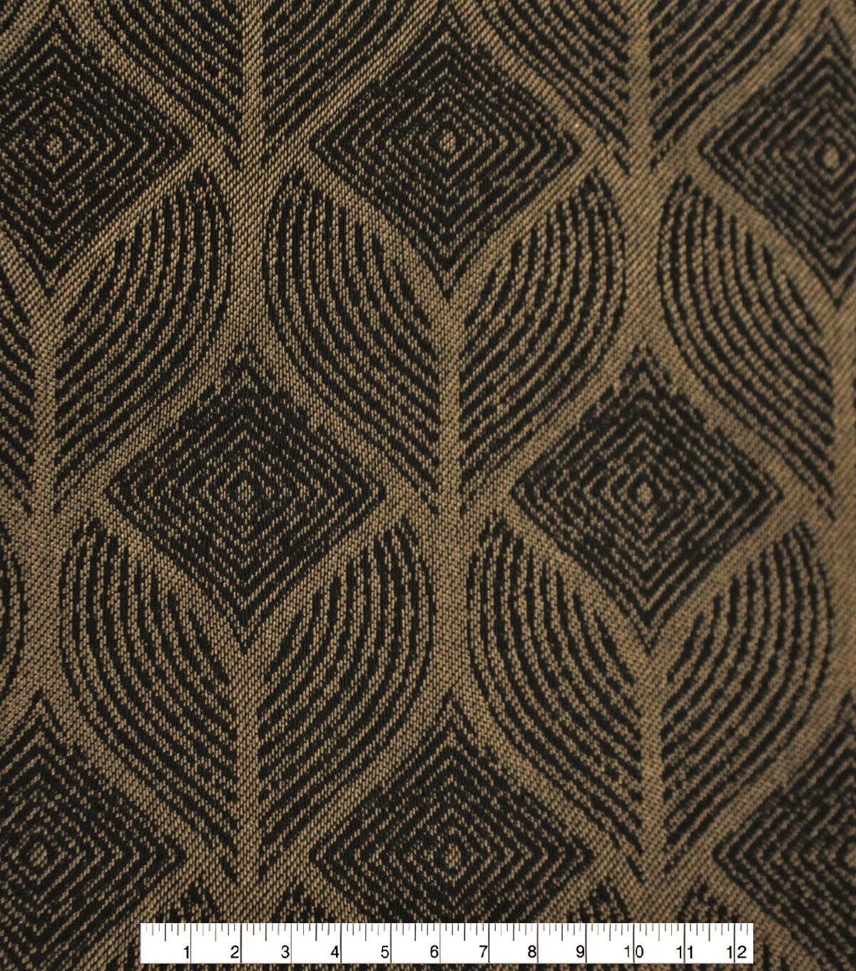 Black Gold Leaf Jacquard Knit Fabric | JOANN