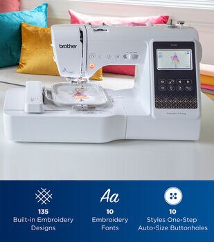 Brother RSE625 Sewing & Embroidery Machine  The Brother RSE625 2-in-1  sewing and 4 x 4 embroidery machine gives you more! More color with a  large color touch LCD screen, more designs
