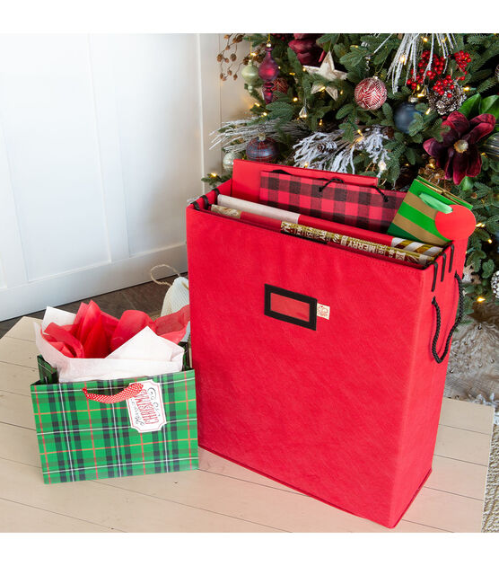 Santa's Bags Red Gift Bag & Tissue Paper Storage Box, , hi-res, image 12