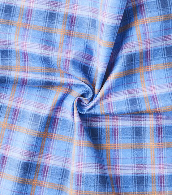Eddie Bauer Blue Plaid Flannel Prints Fabric | JOANN
