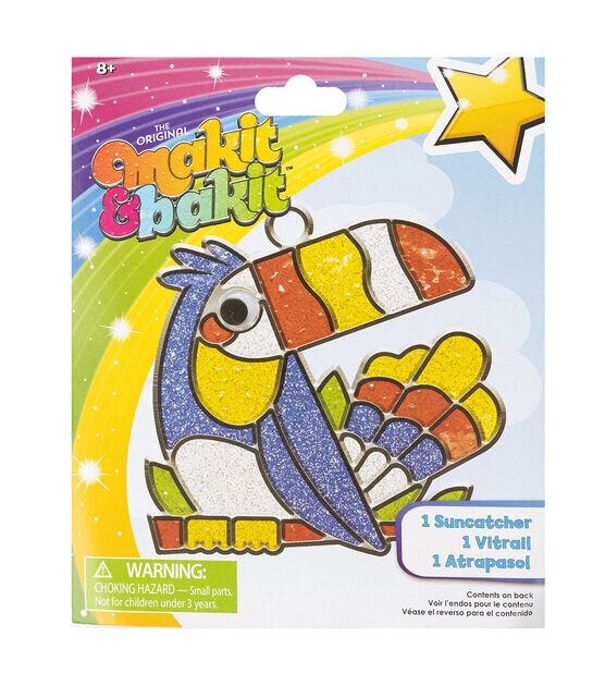 American Crafts 7pc Make It & Bake It Toucan Suncatcher Kit